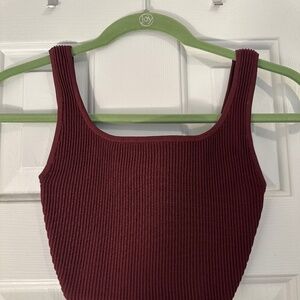Babaton cropped square neck tank